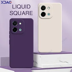 Luxury Dual Layer Cellphones Case Covers for VIVO Y28 Global 4G Full Camera Protection VIVOY28 Soft Square Liquid Silicone Armor