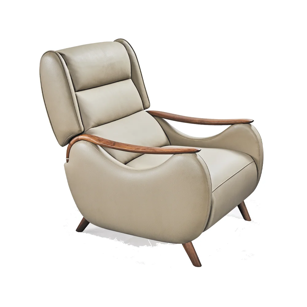 Genuine Leather Solid Wood Handrail Modern Heavy-Duty Electric Motor Swivel Adjustable Single Power Lift Recliner Sofa Chair
