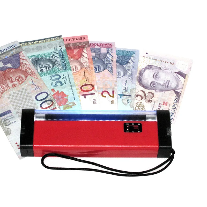 2 in 1 Portable UV Lamp Fake Money Detector Hand-held LED Flashlight Counterfeit Currency Detector Counterfeit Currency Bill Sec