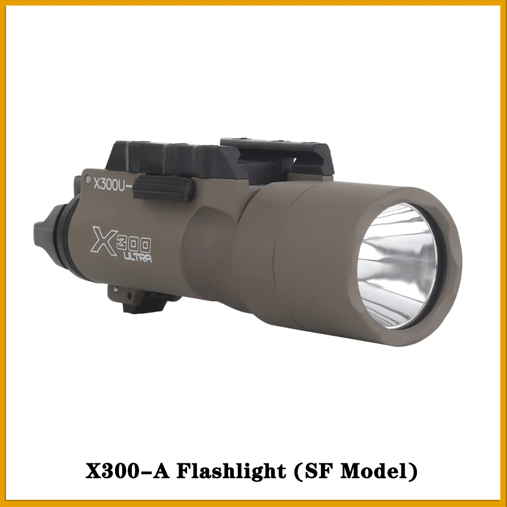 High Output Weapon Flashlight for Picatinny Rails, Tactical Accessories.WOSPORT X300U Flashlight, 800 Lumens, Hunting Flashlight