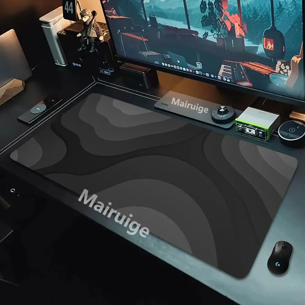 رمادي منحنى ماوس الوسادة XXL ملحقات الكمبيوتر مكتب ألعاب الجدول الحصير المطاط المضادة للانزلاق الألعاب لوحة المفاتيح ماوس منصات مكتب 40x90