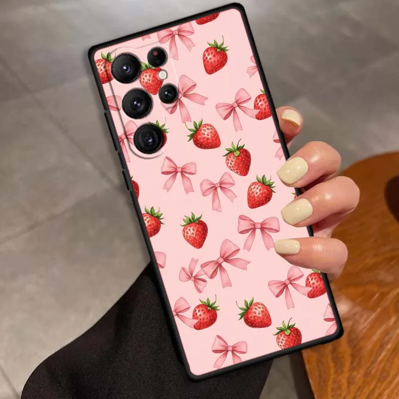 نمط تصميم القوس لسامسونج غالاكسي S26 S25 S24 S23 S22 S21 S20 Ultra Plus FE 5G غطاء أسود ناعم من البولي يوريثان الحراري