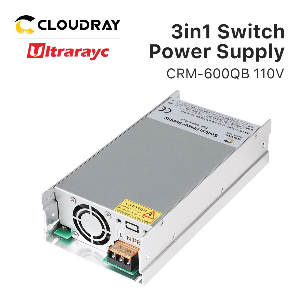 Ultrarayc-Alimentation à découpage 3 en 1 pour système de machine de marquage laser à fibre, 600W, CRM 600QB, 110V, 230V