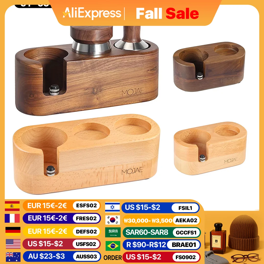 

Деревянный держатель тампера для фильтра для кофе, подставка для коврика для тампера для эспрессо, инструменты для кафе, аксессуары для кофе для бариста, 51 мм, 53 мм, 58 мм