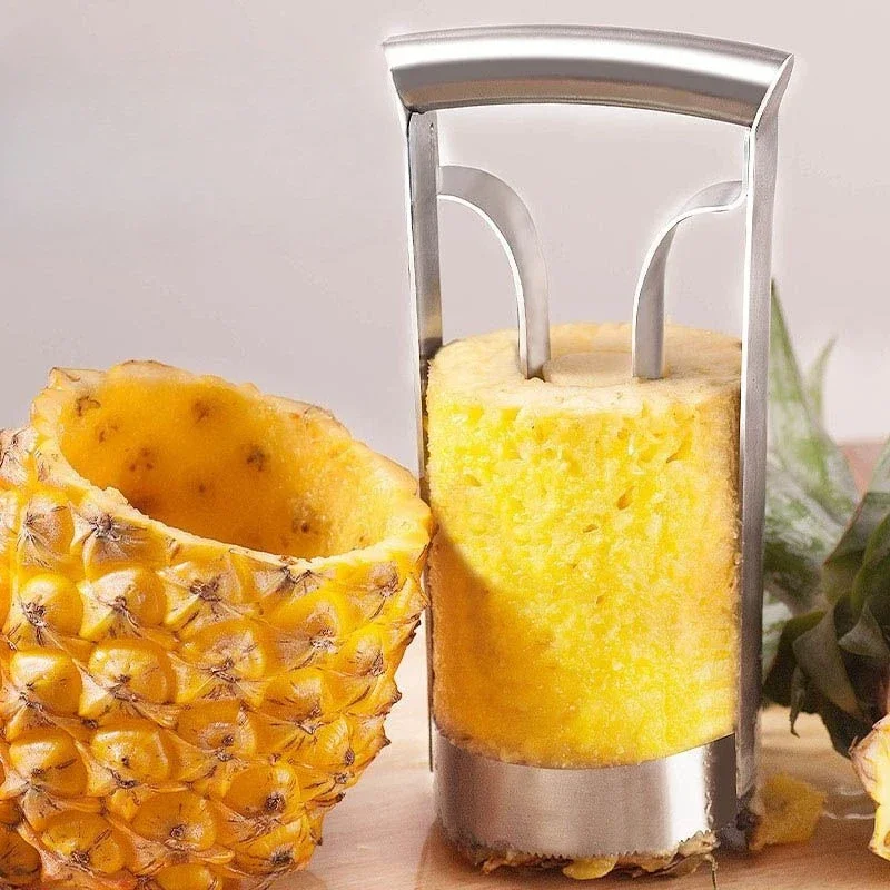 

Stainless Steel Pineapple Peeler Cutter Anana Meat Extractor Cut Corer Remover Machine Household Kitchen Knife Slicer Fruit Tool