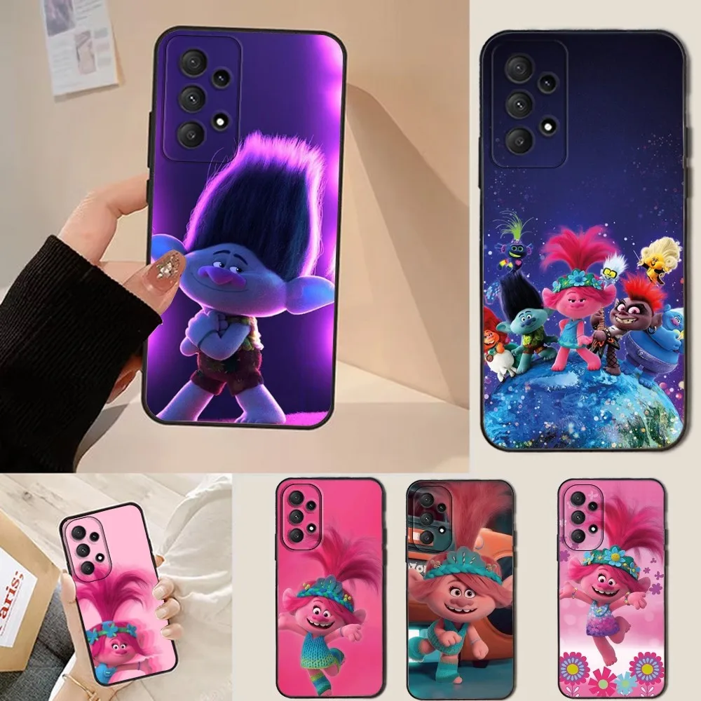 

Cartoon T-Trolls Phone Case For Samsung Galaxy A13,A21s,A22,A31,A32,A52,A53,A71,A80,Soft Black Shell