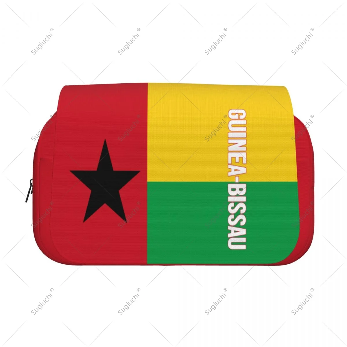 Pencil Case Scissors Bags 3D Guinea-Bissau Flag Double-layer Oxford Cloth Stationery Storage Pen Box Case