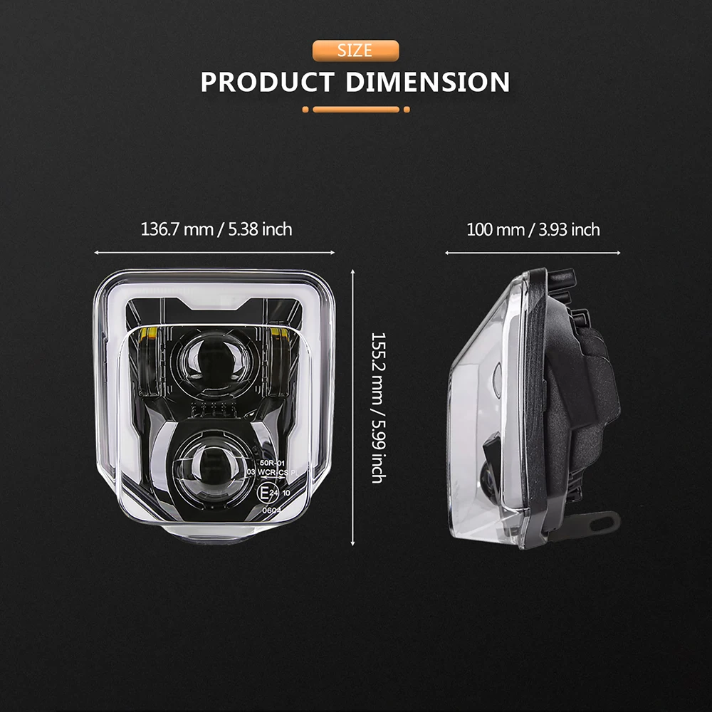 LED Headlight for Husqvarna 701 Enduro Supermoto 2016-2024 FE 250 350 450 501 TE 150 250 300 2017-2023 TX125 2017-2019 Dirt Bike