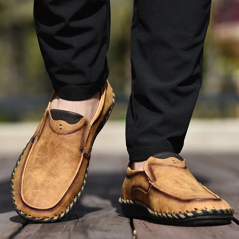 

Men's Fashion Leather Comfortable Loafers Casual Shoes 2023 New Men Casual Shoes Loafers Sneakers Zapatos De Hombre Men Shoe