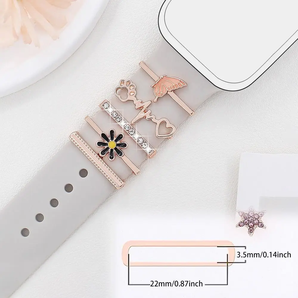 Cinturino con diamanti Anello decorativo Cinturino per orologio Gioielli Bracciale Decorazione Accessori per decorazioni di moda Ornamento per cinturino Apple Watch