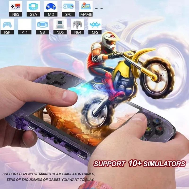 A48R-R46S Retro Handheld Game Console 64G 15000 Games 4.0Inch RK3566 Linux Portable Video Player For NES GB GBA Emulator