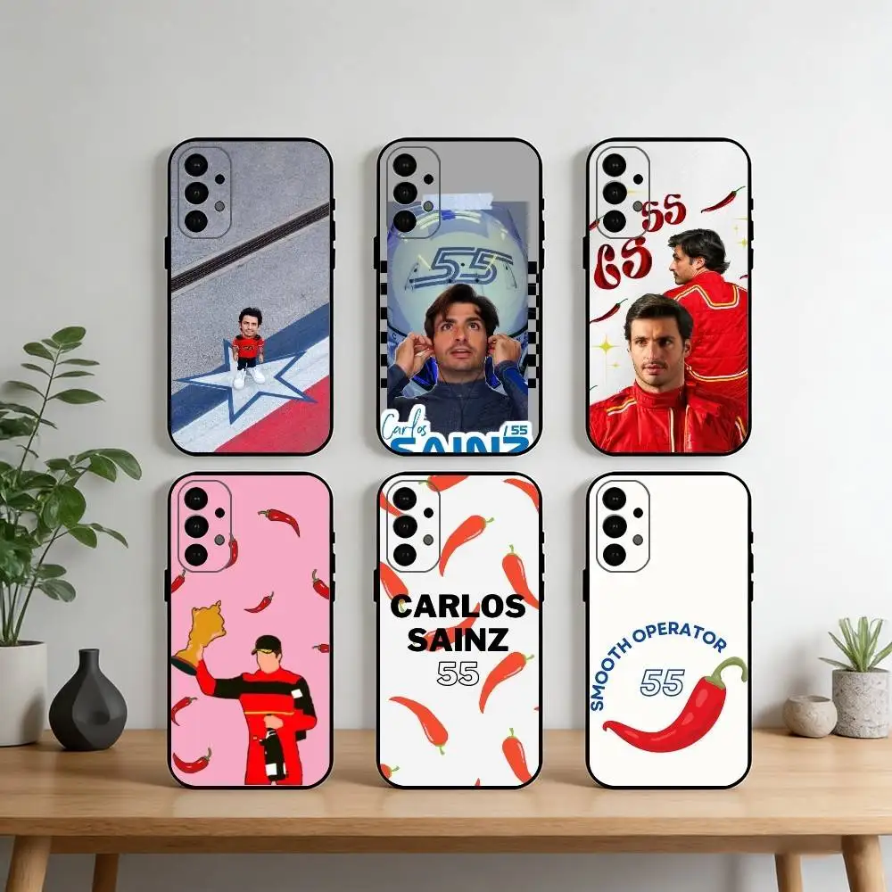 

55 Chili C-Carlos S-Sainz Phone Case For Samsung S25,S24,S21,S22,S23,S30,Ultra,S20,Plus,Fe,Note,10,9,5G Black Cover