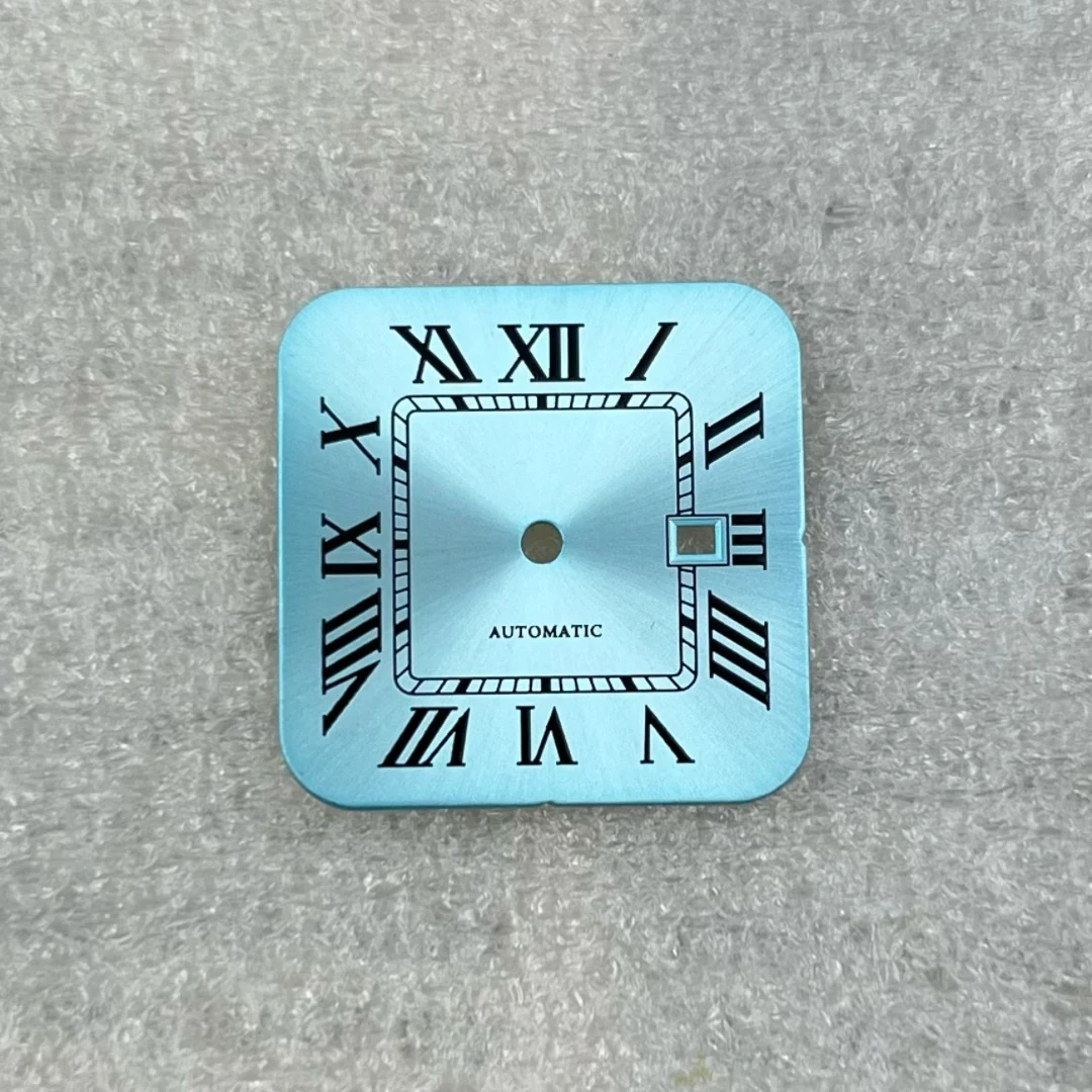 Ladies' NH05 square Roman dial 23.5mm dot matrix calendar text watch accessory, compatible with NH05 movement dial