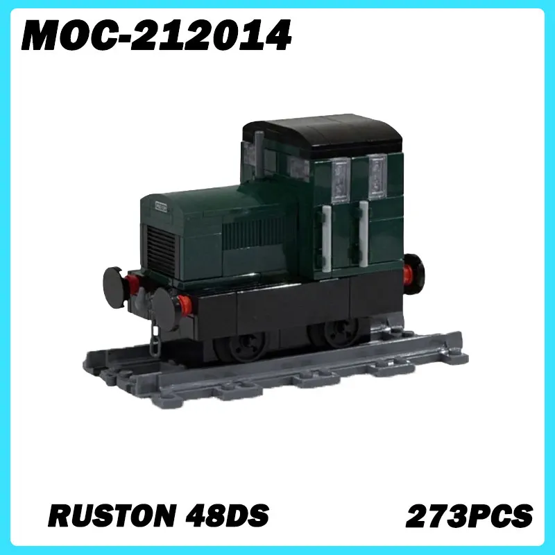 

MOC- 212014 Мини-поезд серии Ruston 48DS настольный орнамент Коллекционная образовательная модель головоломка кирпичная игрушка подарки на день рождения 273 шт.