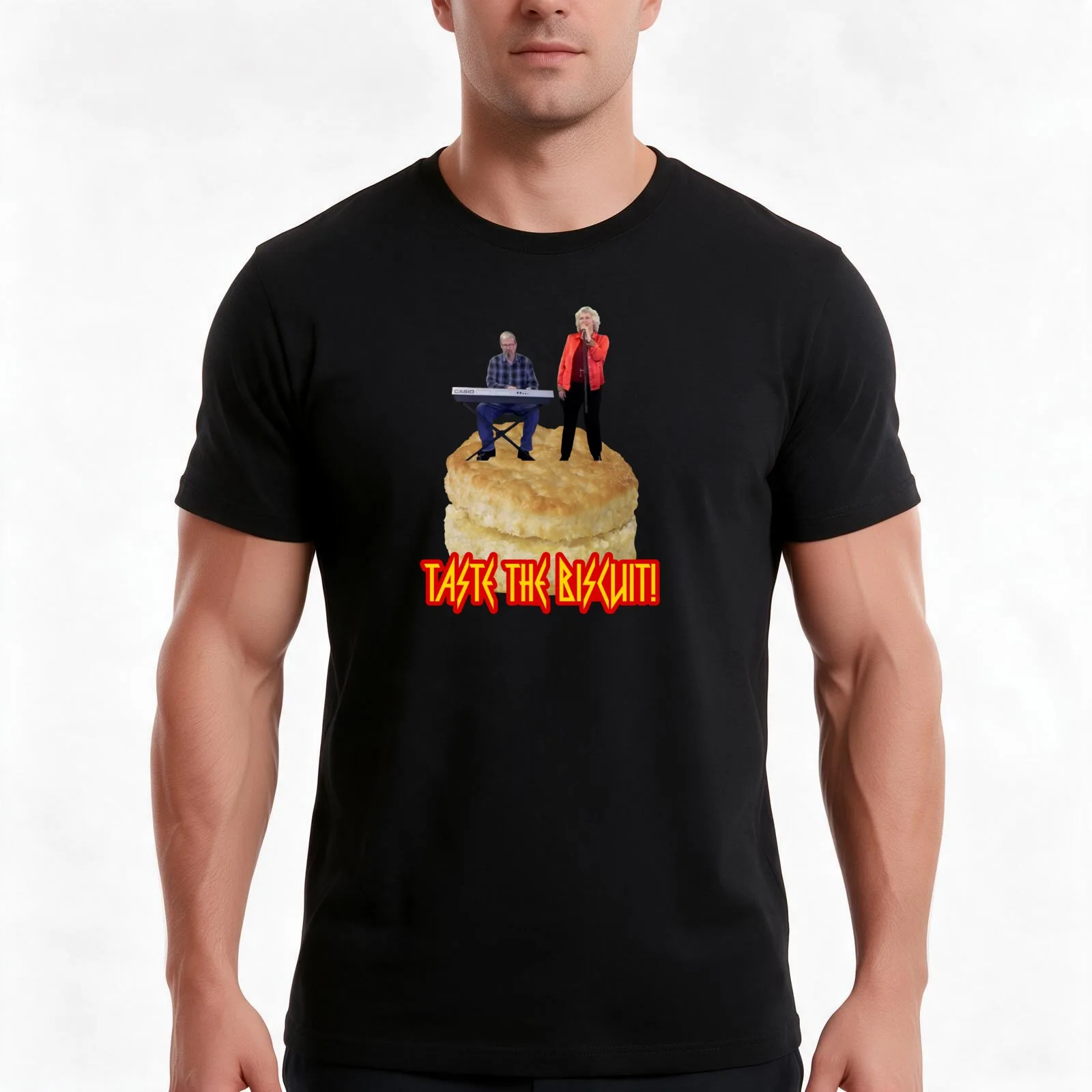 Toasters N Moose Taste The Biscuit T-Shirt, Summer Casual Cotton Tee, Oversized Streetwear Tops, Vintage Graphic Print
