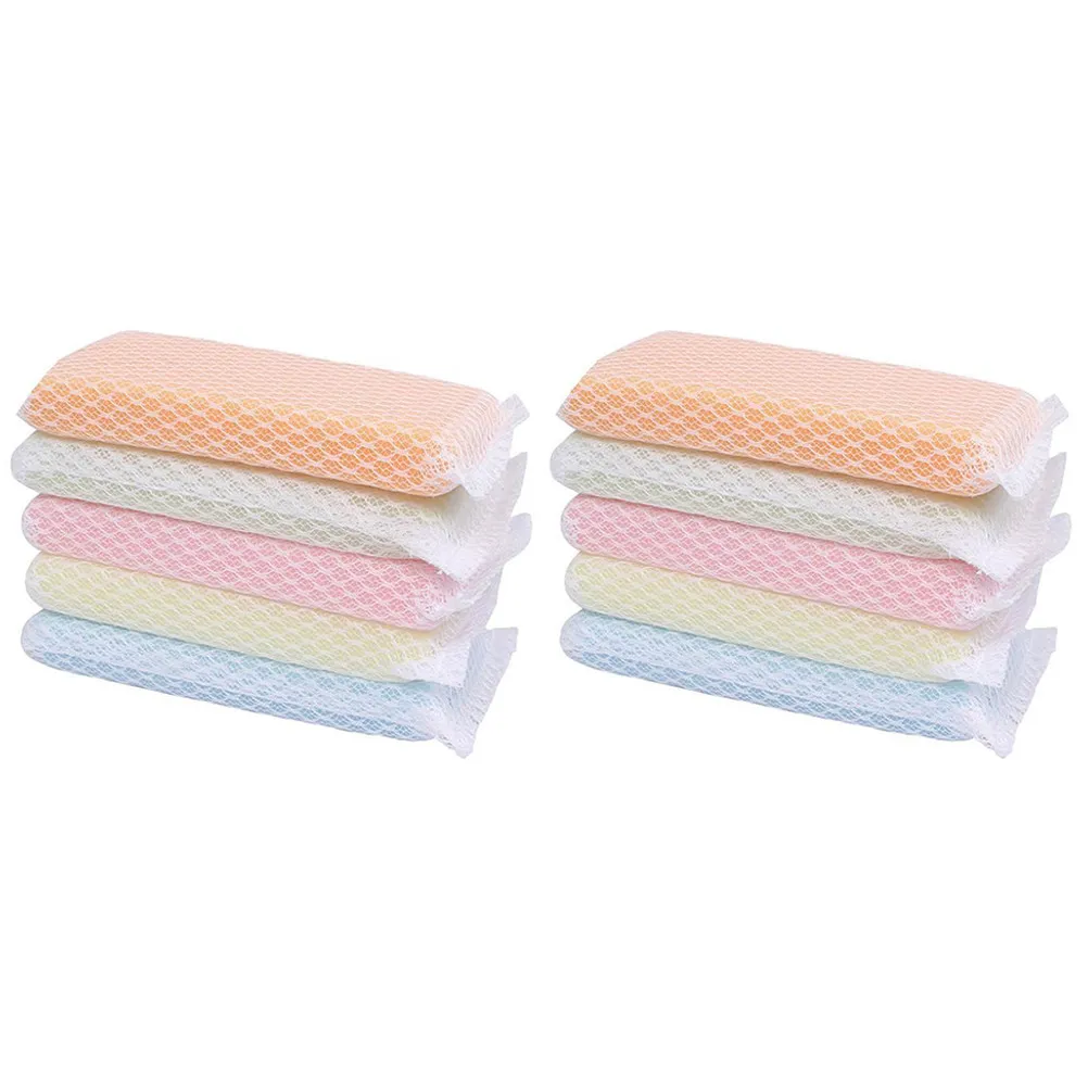 10Pcs Premium Scouring Pad Sponge Scrubber Highly Absorbent Soft Non-Scratch Cleaning Dishcloth for Dishes Glassware Kitchen