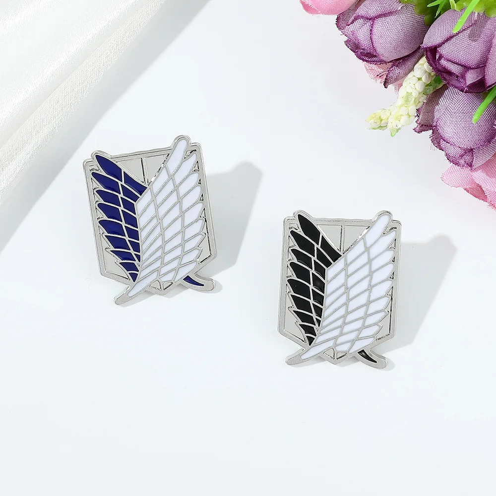 Vintage Wing Shape Enamel Brooches Alloy Decorative Badges Fashion Accessories for Jackets Bags Ideal Collection Present