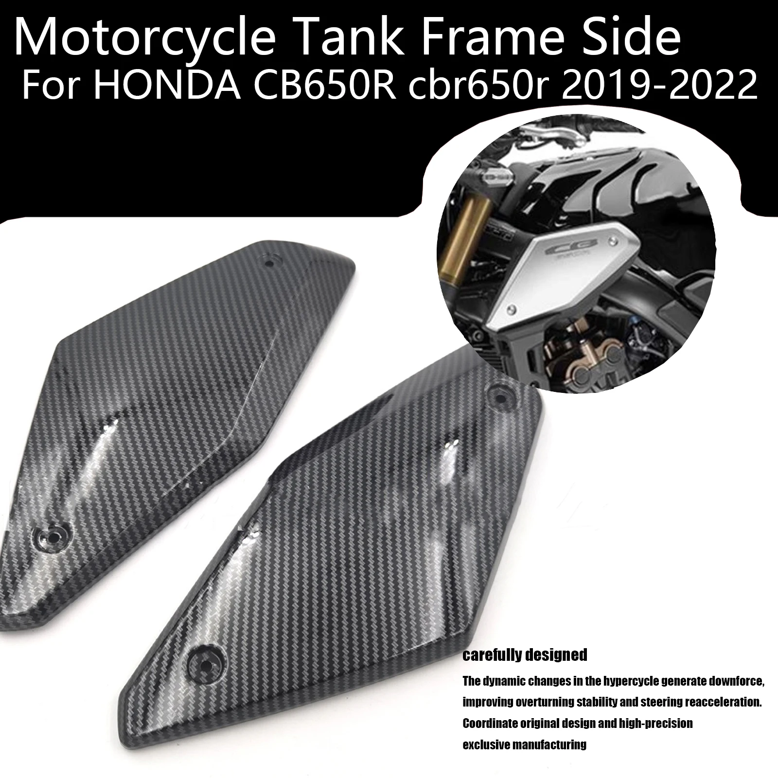 

Motorcycle Accessories Tank Frame Side Panel Cover For HONDA CB650R cbr650r 2019-2022 Shell Protector Fairing ABS Carbon Paint