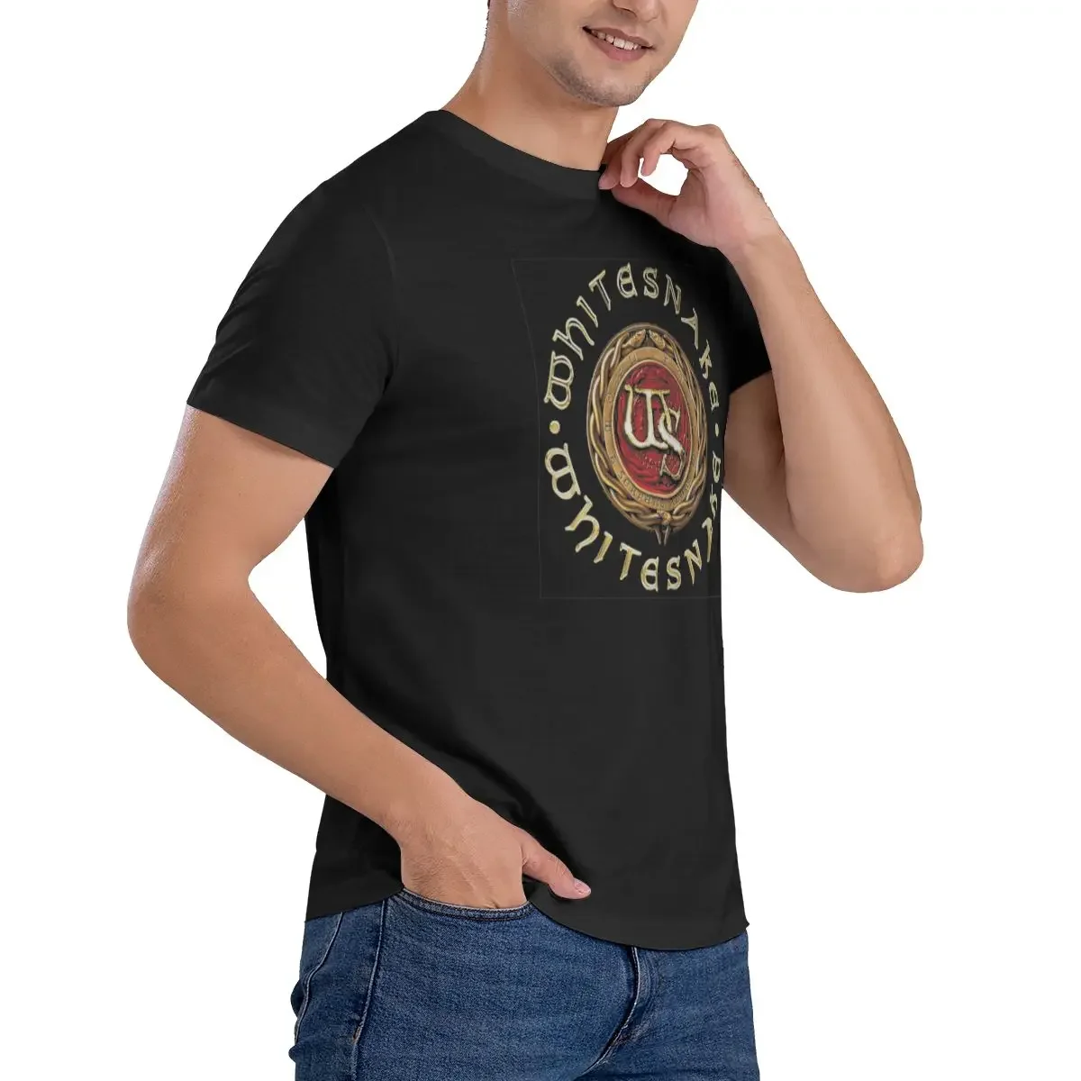 Whitesnake-Camiseta clásica Unisex de algodón para hombre y mujer, Camiseta clásica