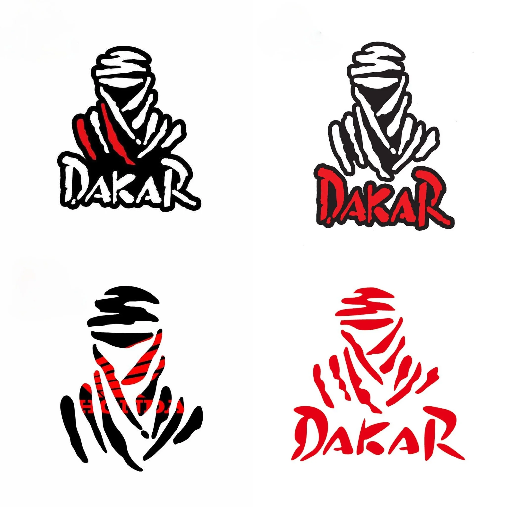 Dakar Rally Off Road Reflective PVC Sticker Waterproof Motorsport Decal Accessories For Bike Motorcycle Body Ornament