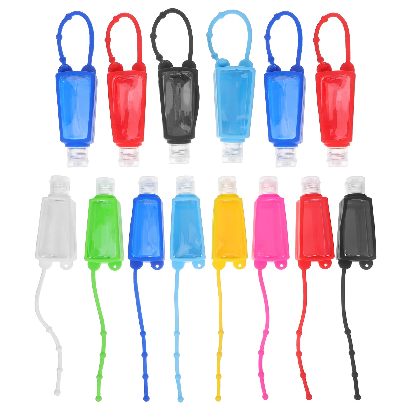 20 Pcs Squeeze Bottles Portable Empty Hand Wallet Small Travel Size Keychain for Kids Child