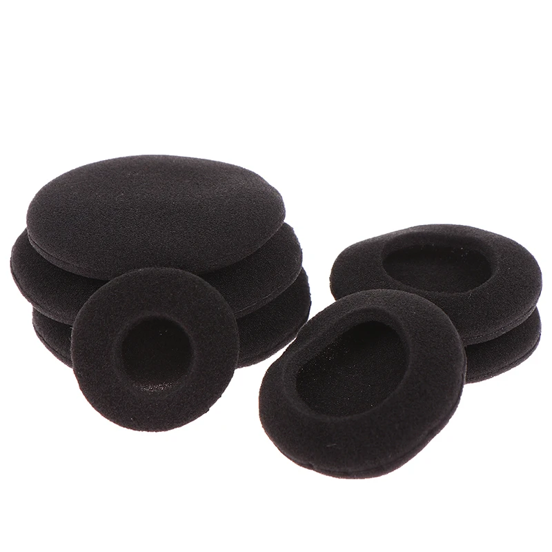10Pcs Thick Foam Earpads Cushions Ear Pads 3.5/4.5/5.5/6cm for Earhook Round Headphone