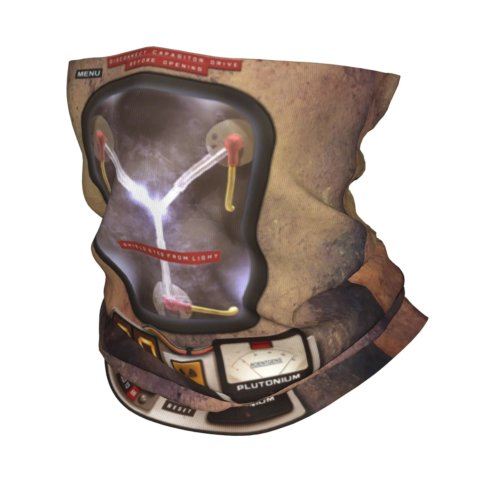 Steampunk Rustic Flux Capacitor Neck Gaiter Men Women Windproof Winter Back To The Future Bandana Scarf for Cycling