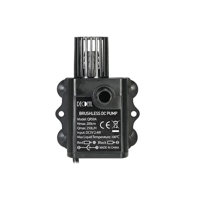 Ultra-quiet Mini DC5V 4.8W 300L/H Lift 300cm Brushless Water Pump Waterproof Submersible Fountain with Flow Adjustment