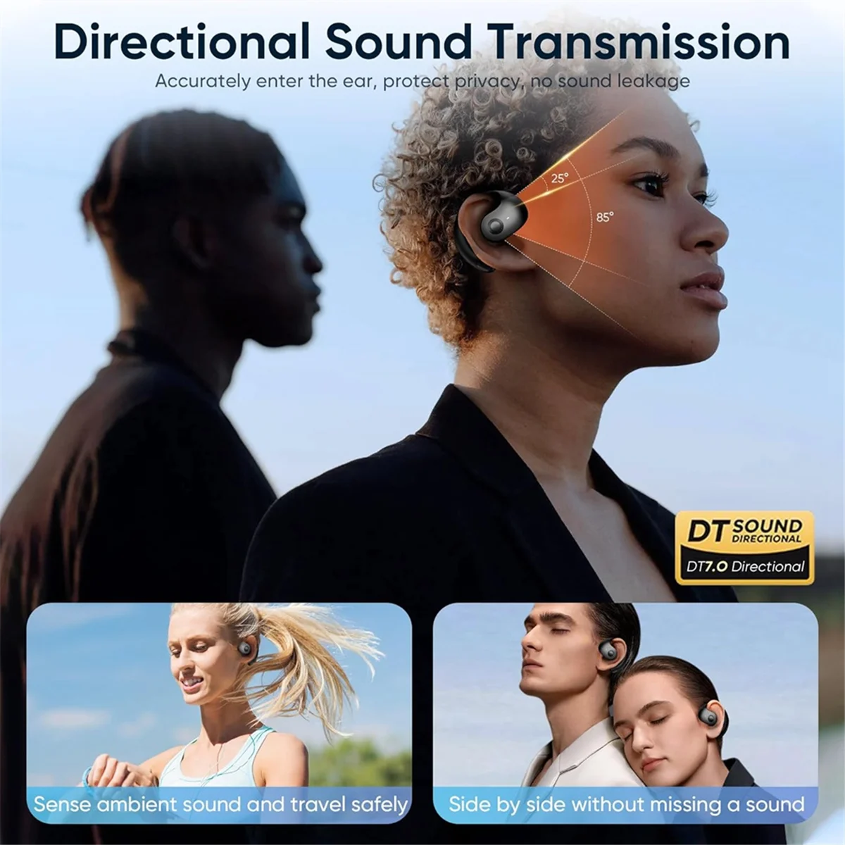 TWS Bluetooth 5.3 Earphones,Wireless Bluetooth Earphone,Bluetooth Earbuds Headphones,Noise Reduction Earphones,Black