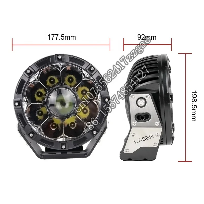 LEDIYTE Round 7 Inch 45 Watts Driving Lights Durable ATV Motorcycle  Spot Driving Light 4x4 Lighting Accessories