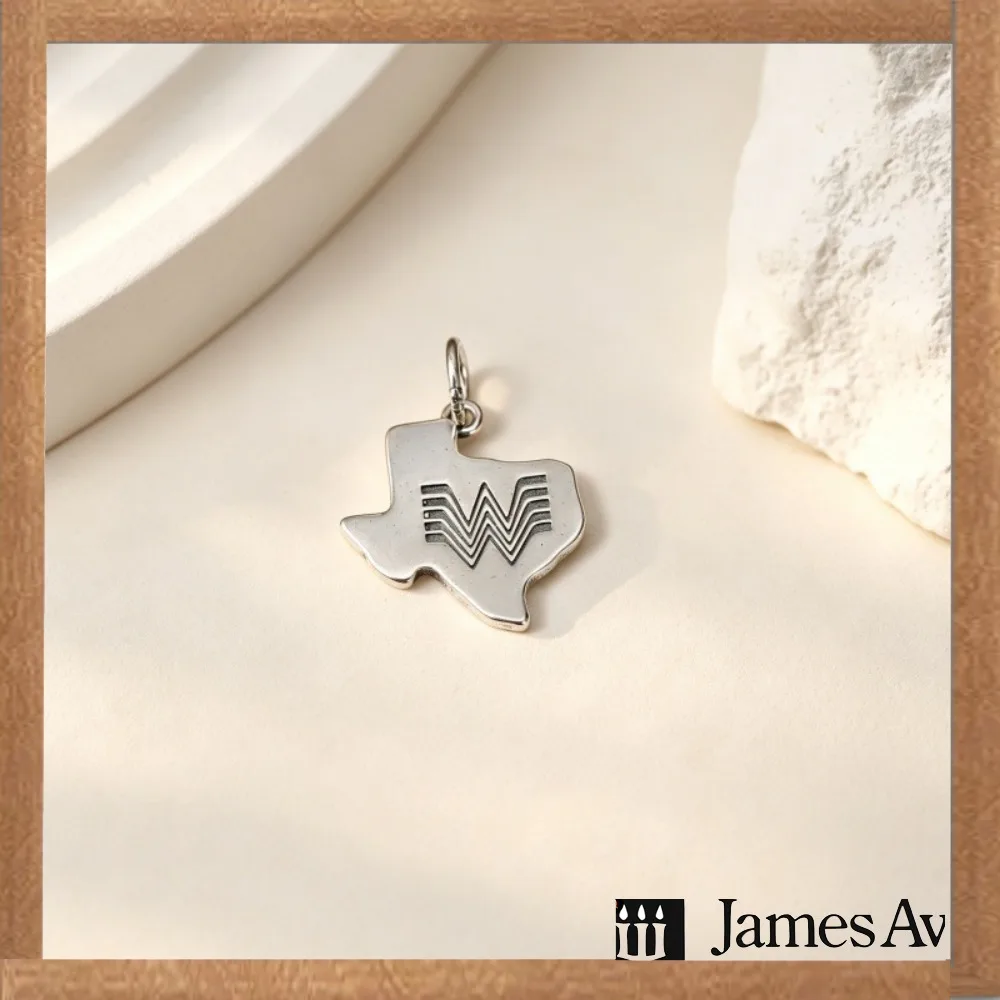 Silver‑Tone Texas State Map Engraved Arrow Symbol Dangle Charm Pendant USA Souvenir Bead  Fit Snake Chain Bracelet Necklace