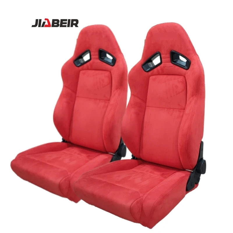 

Спортивные сиденья для гоночных автомобилей JIABEIR 1052 Red Suede Recline SR7