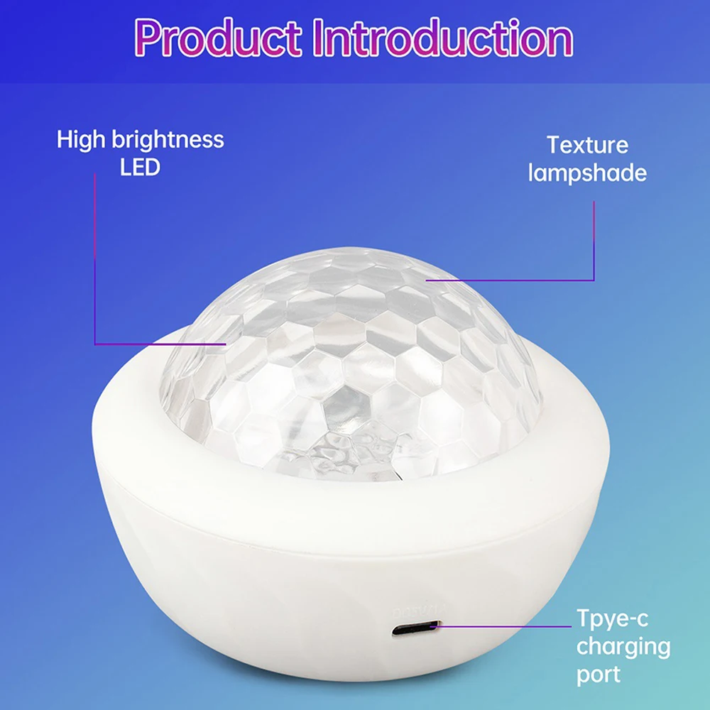 New Water Ripple Projection Lamp Ambient Light with Remote Control LED Northern Lights Projector Dynamic Decorative Night Lights