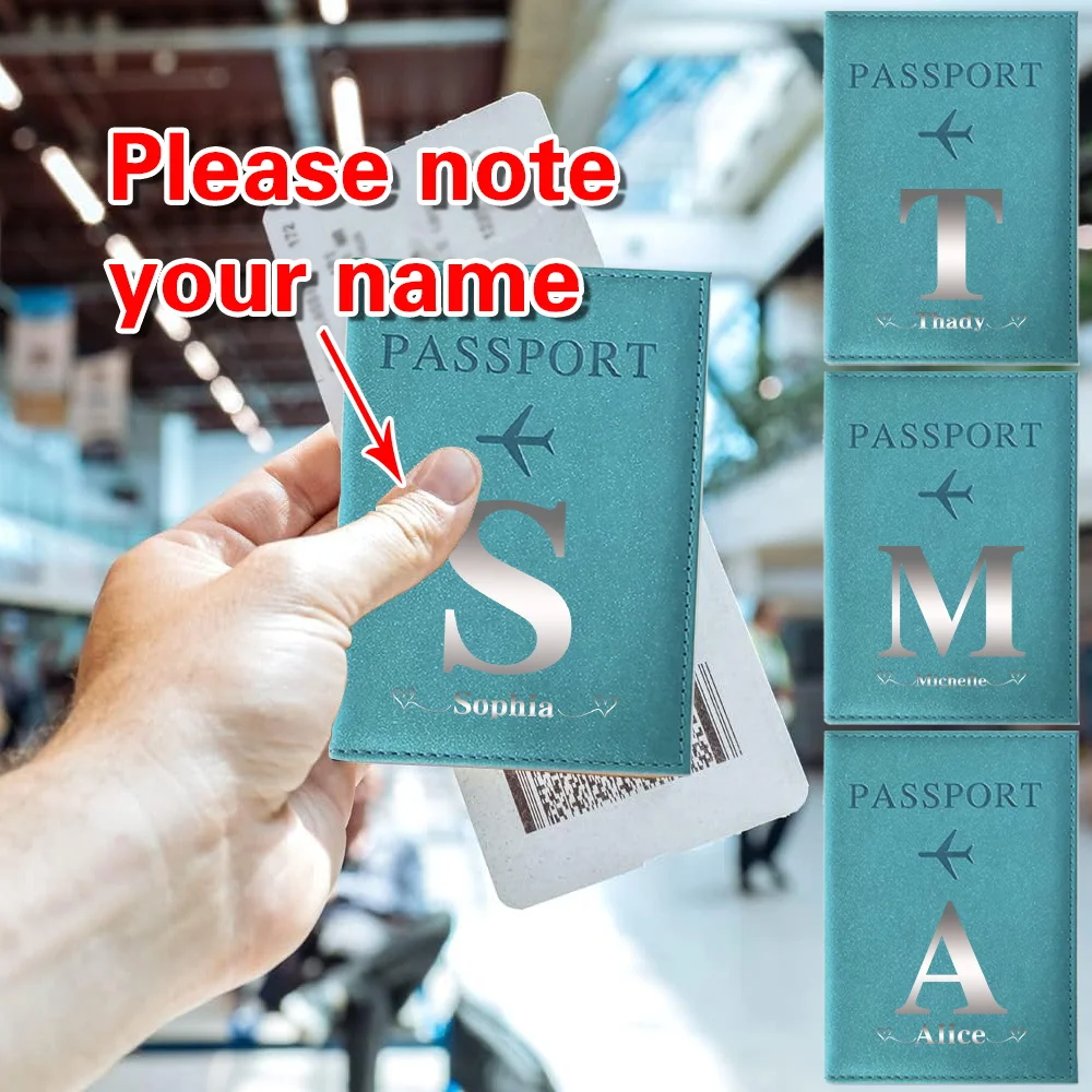 Personalized Customized Name Passport Cover Case Business Wallet Credit Card Passport Storage Holder Certificate Storage Bag