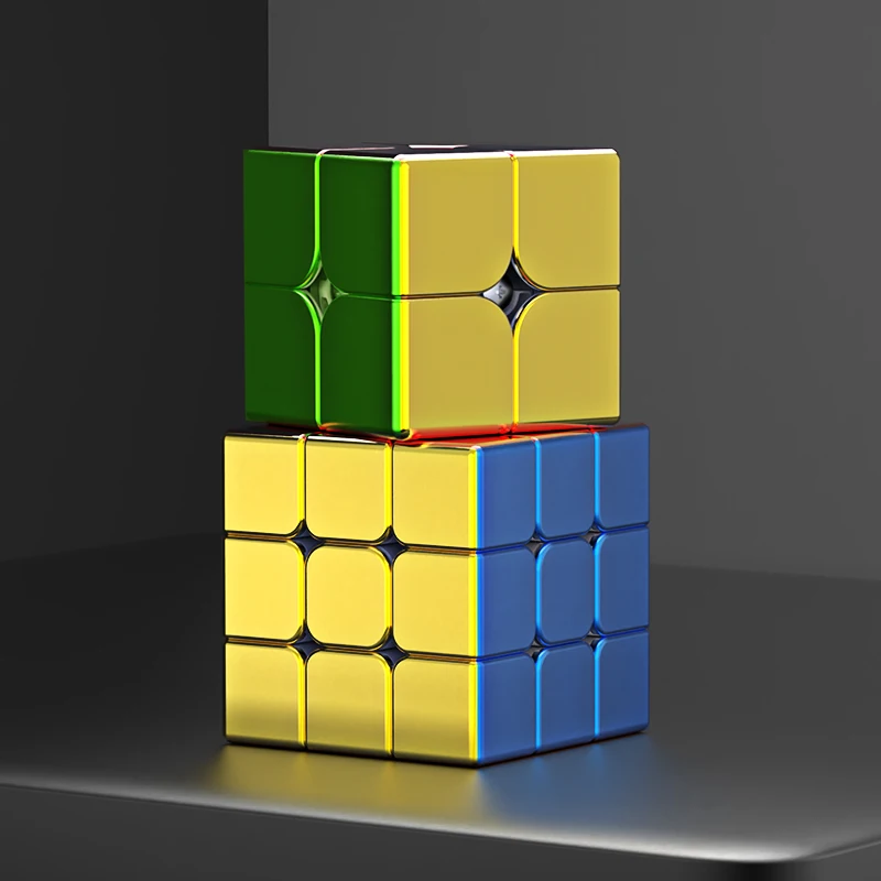 SENGSO Speed ​​Cube 2x2x2,3x3x3, Piramide Phantom Kleur Stickerloze Magische Kubus Professionele Competitie Kid Educatief Speelgoed