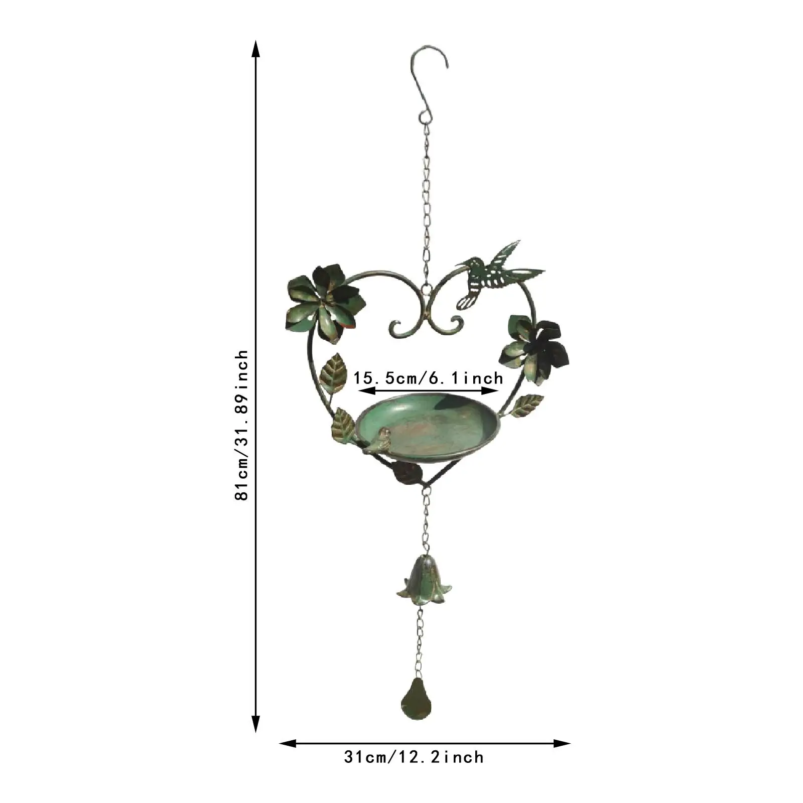 معلقة الطيور حمام الطيور هووسورمينغ هدية Windchime ريترو تصميم ريفي الرياح الرنين