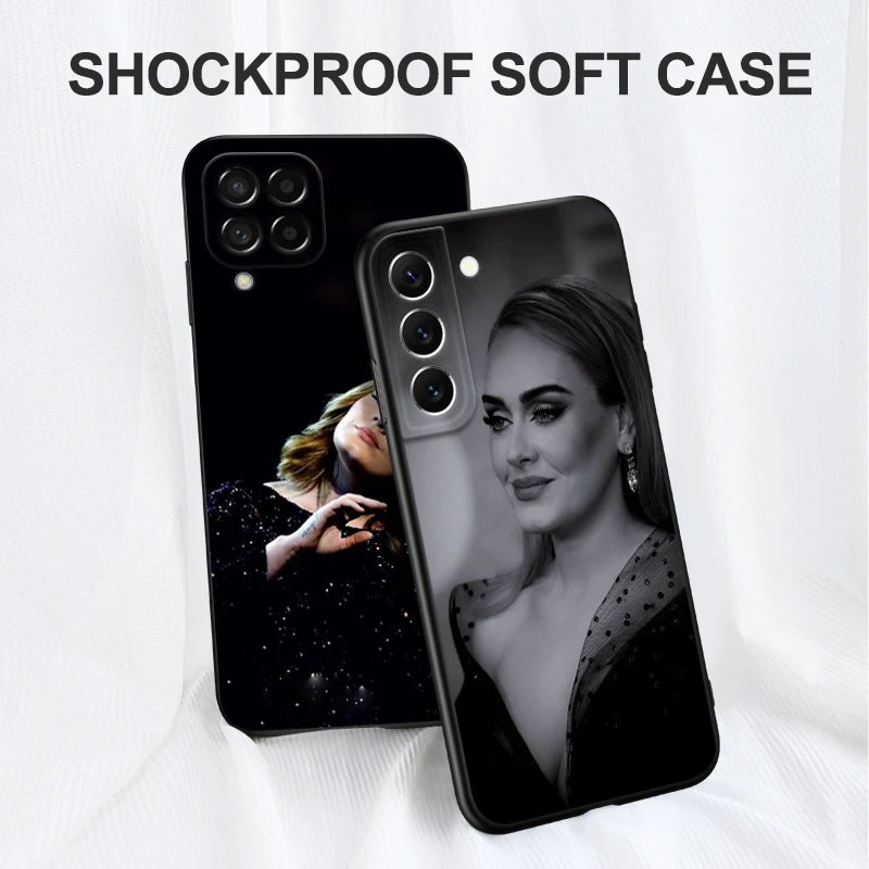 Black tpu case for iphone 14 13 12 11 mini pro MAX 5 5s se 2020 6 6s 7 8 plus x 10 XR XS cover Singer Adele Adkins