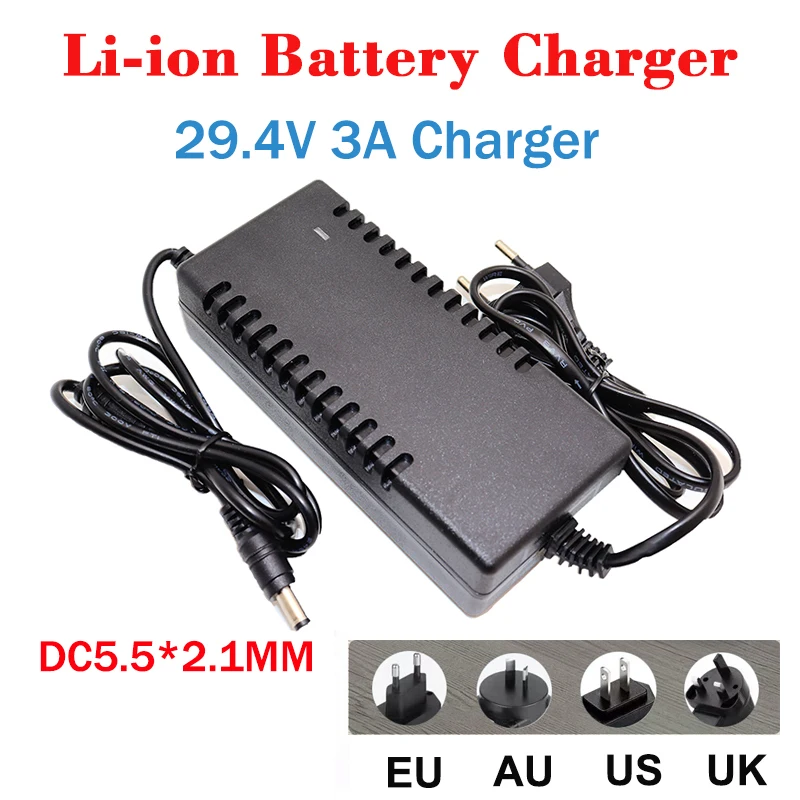 

Адаптер питания постоянного тока 29,4 в, адаптер питания переменного тока 100-240 В 29,4 в 3 А, преобразователь зарядного устройства, адаптер Светодиодный светодиодной ленты, светильника видеонаблюдения, зарядное устройство 7S