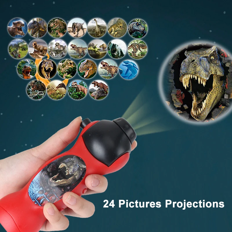 

Kids Early Learning Projector Flashlight Toy Kids Light-emitting Dinosaur Girl Princess Projection Lamp Bedtime Story Puzzle Toy