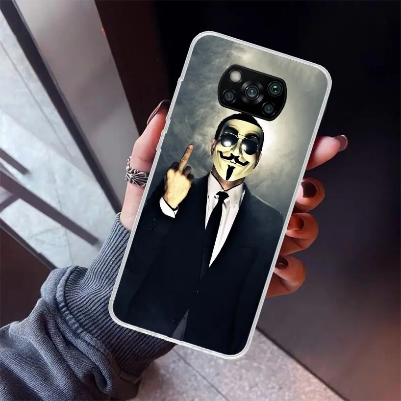 Man Suit Shirt Tie Phone Case for Xiaomi Poco X6 X5 X4 X3 Nfc F6 F5 Pro F4 Gt F3 F2 F1 M5S M4 M3 5G Soft Cover Print Fundas