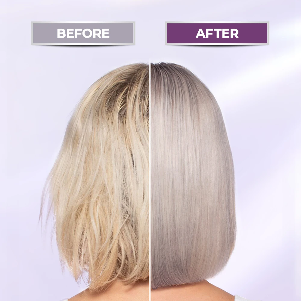 Shampoing violet Karseell de 500 ml pour cheveux blonds gris argenté mis en évidence