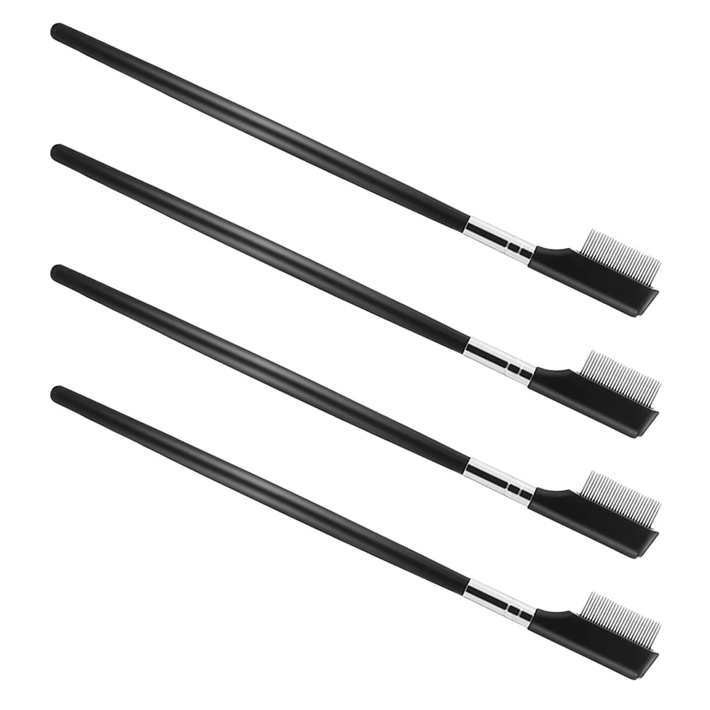 

4Pcs Eyelash Comb and Separator Tool Set Stainless Steel Metal Brush for Flawless Lash Styling and Maintenance Kit