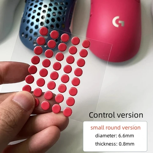 Imagen 2 del producto Patines de ratón ultrafraglide de PTFE con puntos redondos pequeños, pies deslizantes para ratones DIY, versión de velocidad de Control de hielo, resistentes al desgaste, universales