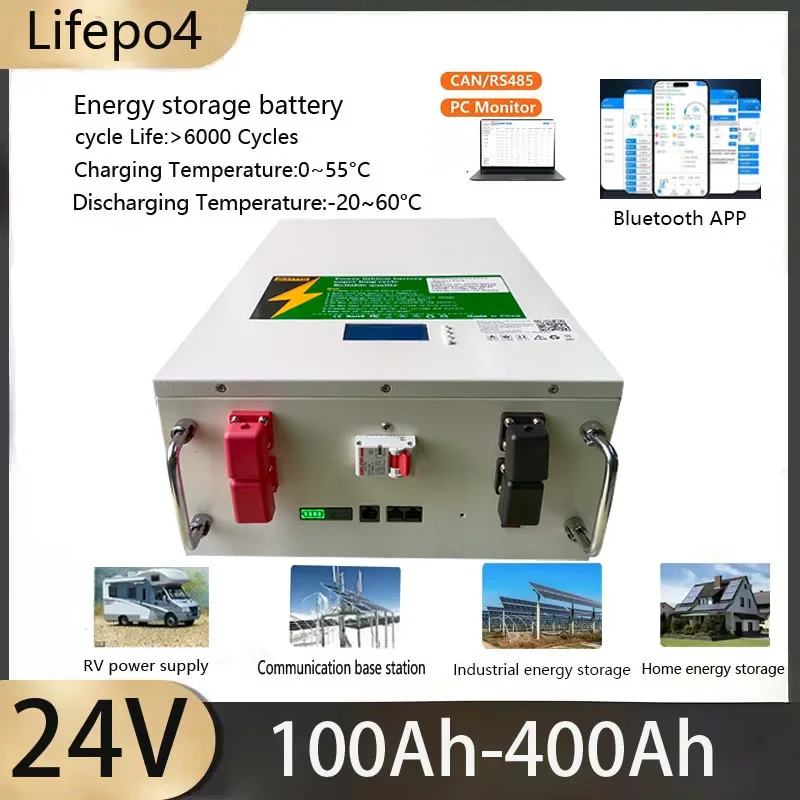 

Wall mounted 24V 100ah 200ah 300ah 400ah battery pack, lithium battery LIFEPO4, solar energy system, household energy storage