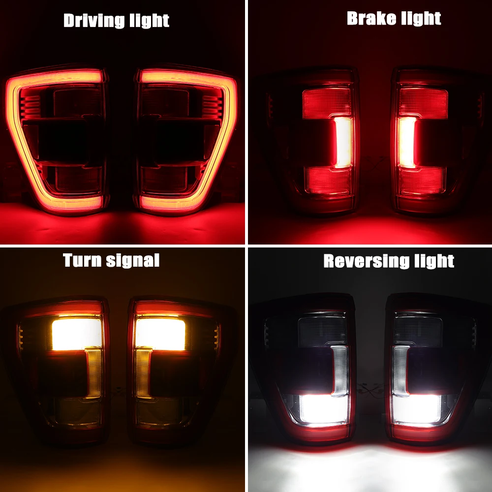 LED Rear Tail Lights for Ford F150 2021 -2023 Driving Brake Reversing Turn Signal light Blind Spot cars Accessories ML3Z13405D