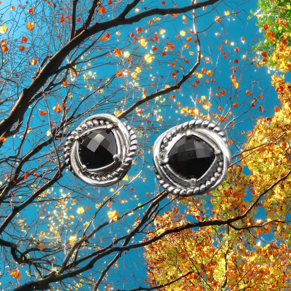 925 Sterling Silver DY Stud Earrings Elegant Timeless Ear Ornament For Mother’s Day Present Option
