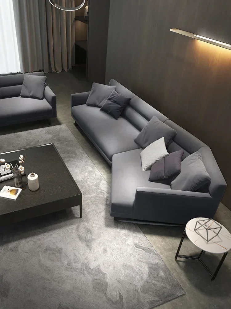 Simples Modern Down Shaped Tecido Sofá, Combinação de Canto, Designer