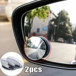 2 piezas 360 °   Espejo giratorio para punto ciego de coche, espejo retrovisor redondo ajustable con ventosa, espejo auxiliar retrovisor gran angular convexo