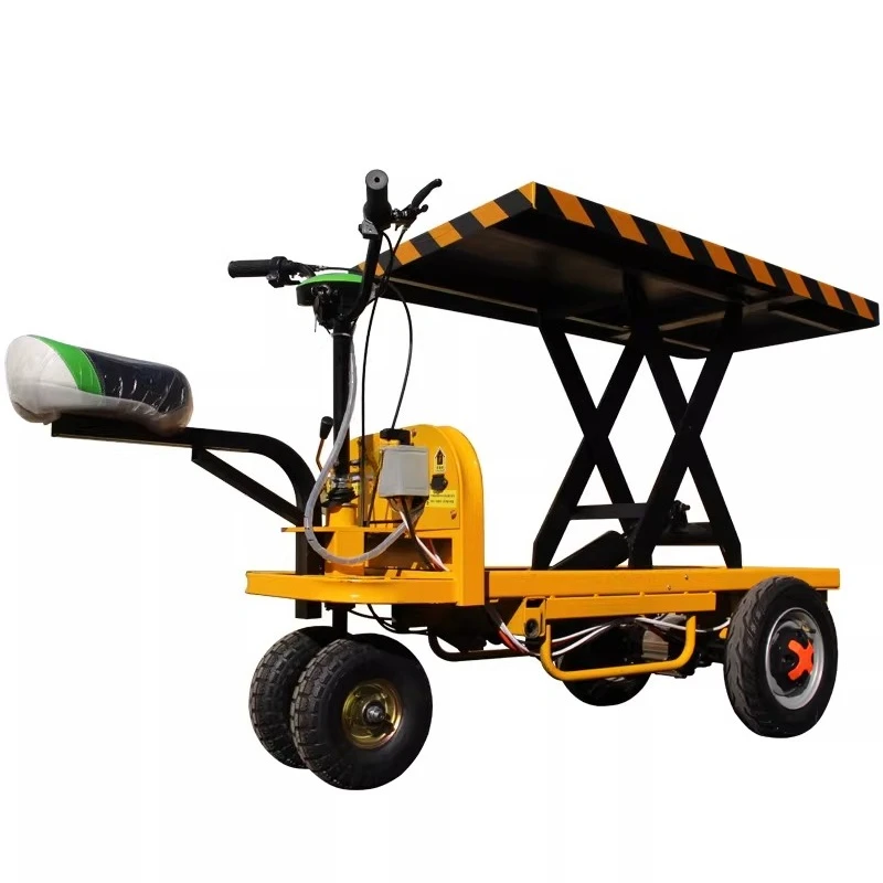 

Hydraulic lift electric flatbed truck, platform push goods, storage truck