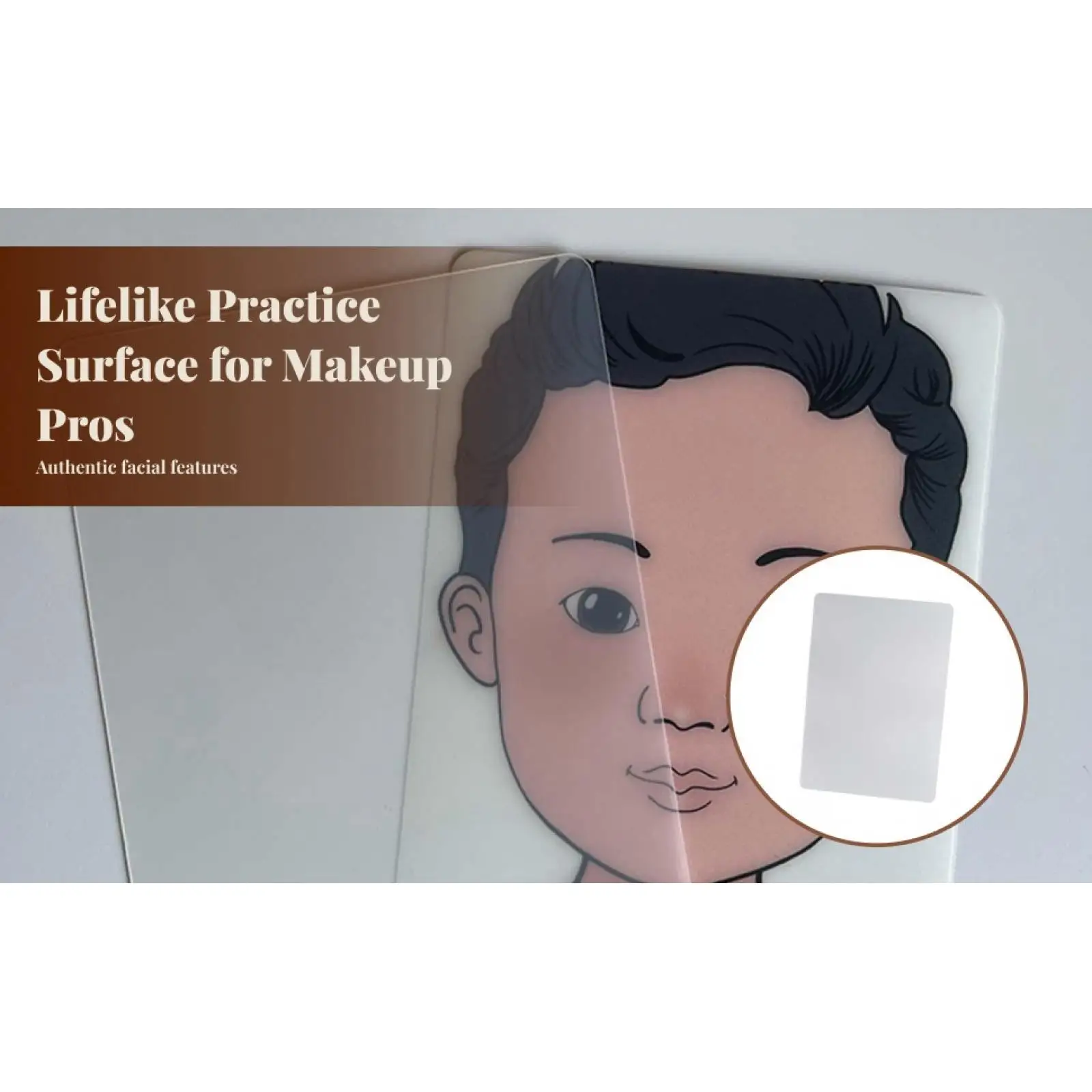 Übungsbrett für Gesichtsbemalung, professionelle waschbare Kunst-Make-up-Vorlage, Übungswerkzeug für Gesichtsbemalung für Anfänger und Künstler